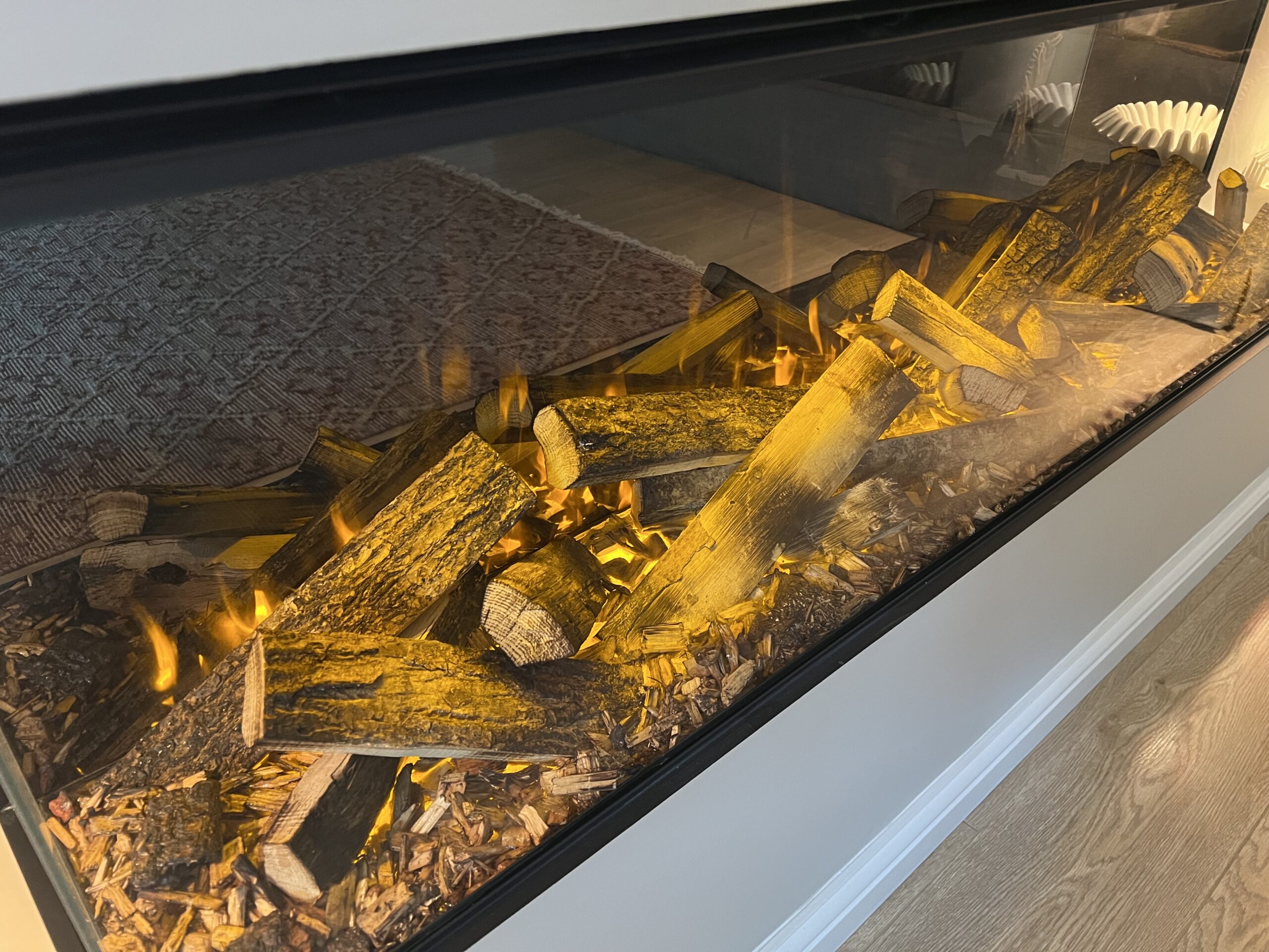 Media Wall New Forest Electric Fire Wiz Smart Lighting Bespoke Home Renovation