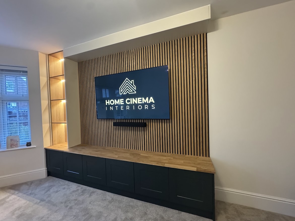 Media Wall Bespoke Feature Wall Panelling TV Mount Electric Fire
